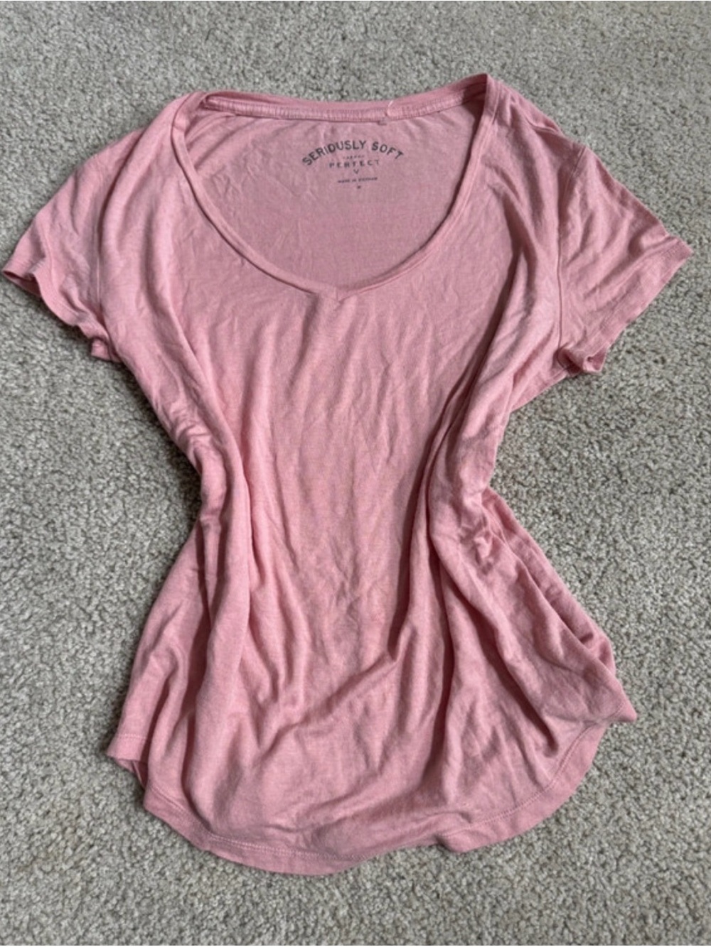 Seriously Soft Pink Scoop-Neck Women's Tee blouse sexy casual